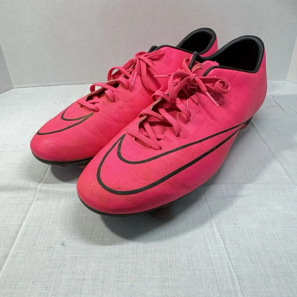 Nike Mercurial Victory 5 FG 651632-660 Soccer Shoes Hyper Pink Lace Up Men's 12
